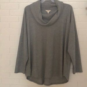 Cowl Neck Ribbed Top